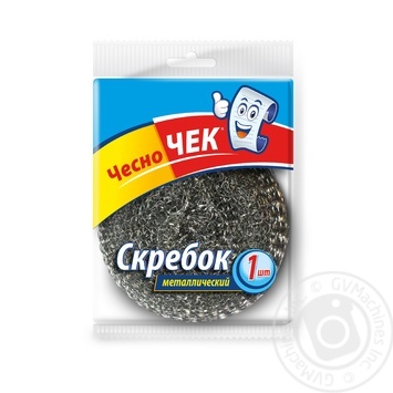 Scrubbers Chesnochek metallic 1pc - buy, prices for MegaMarket - photo 1