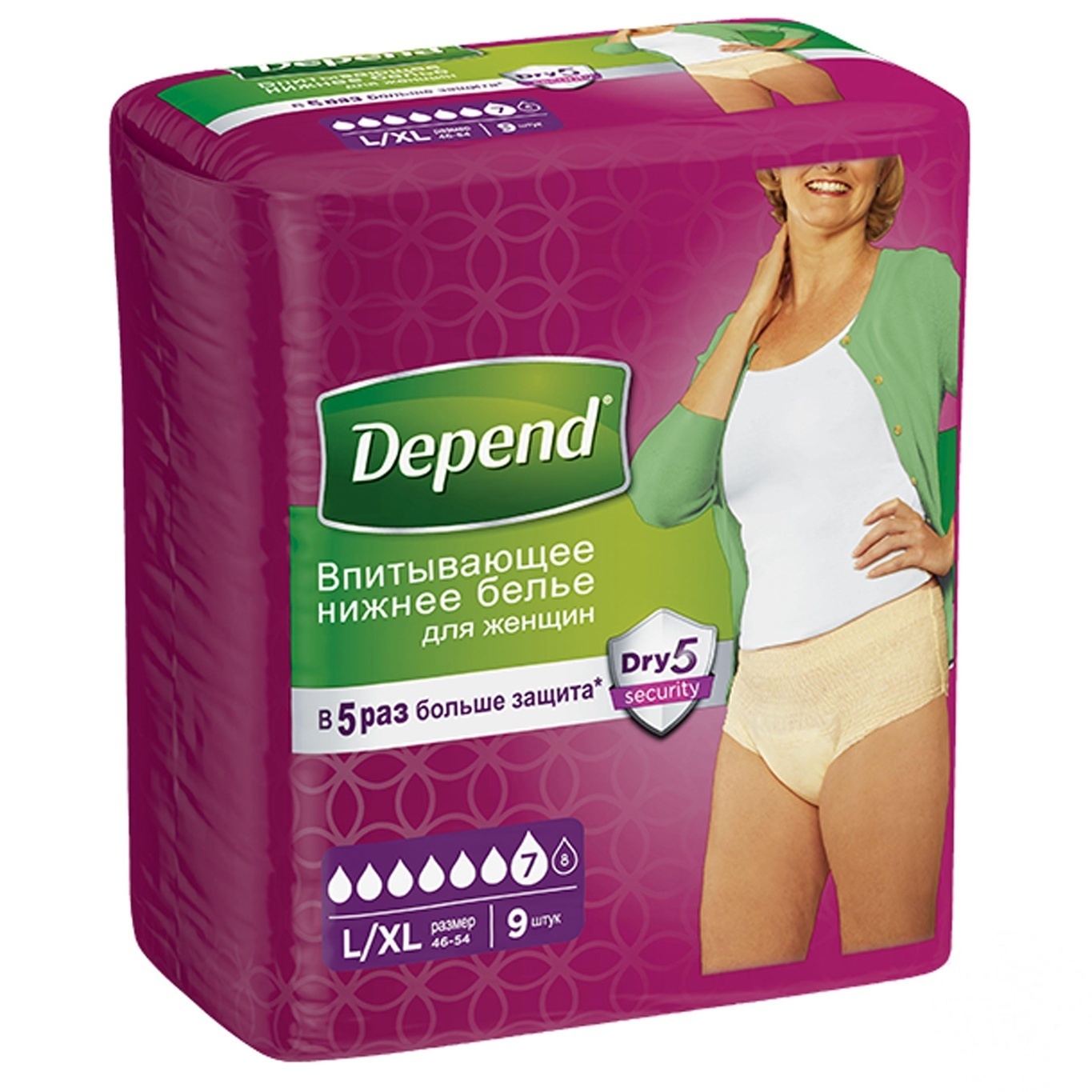 

Впитывающее нижнее белье Depend для женщин L/XL