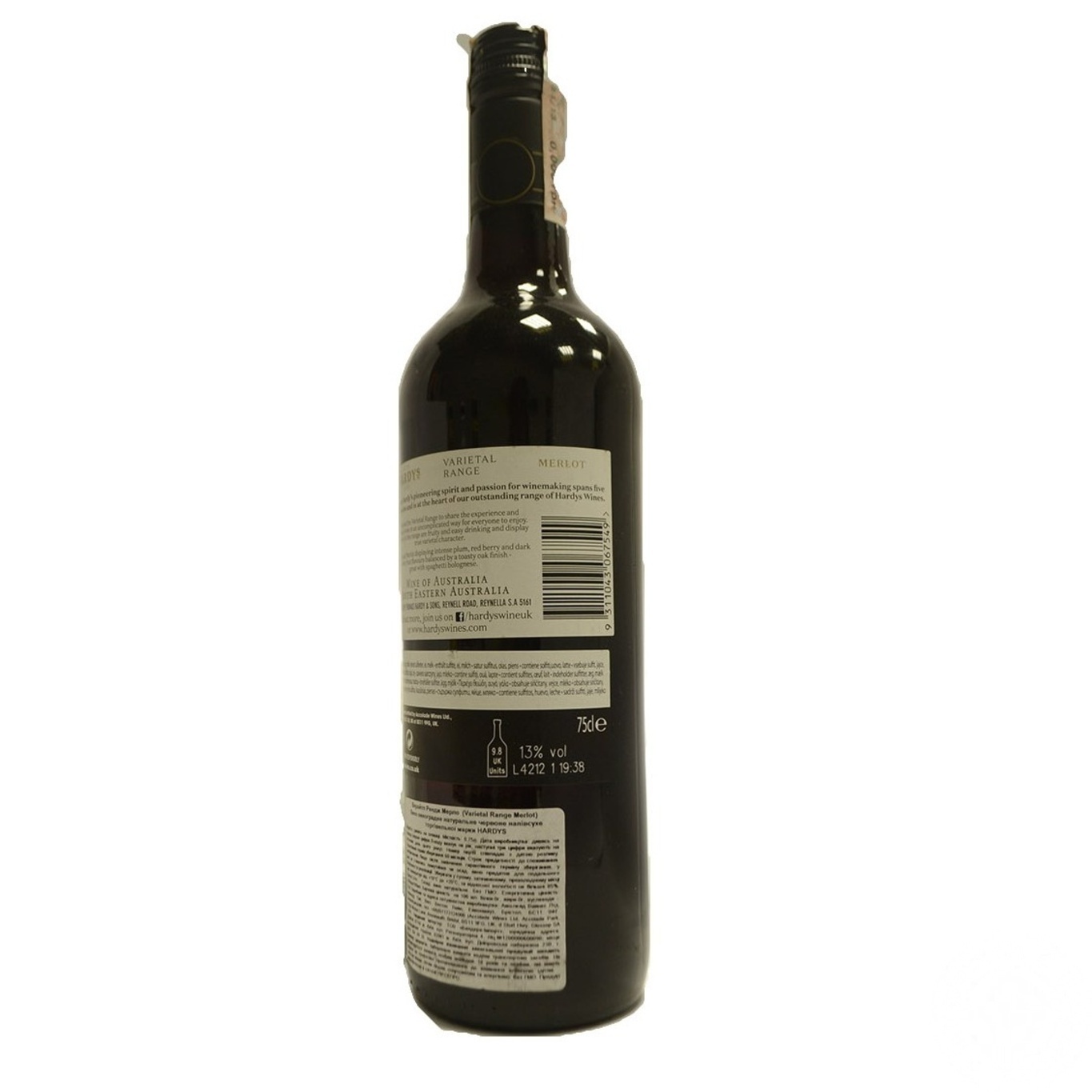 

Вино Hardys Merlot красное сухое 12% 0.75л