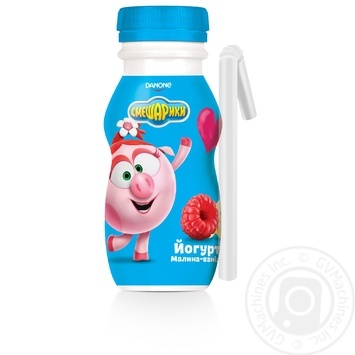 Smeshariki vanilla-raspberry yogurt 1.4% 185g - buy, prices for MegaMarket - photo 1
