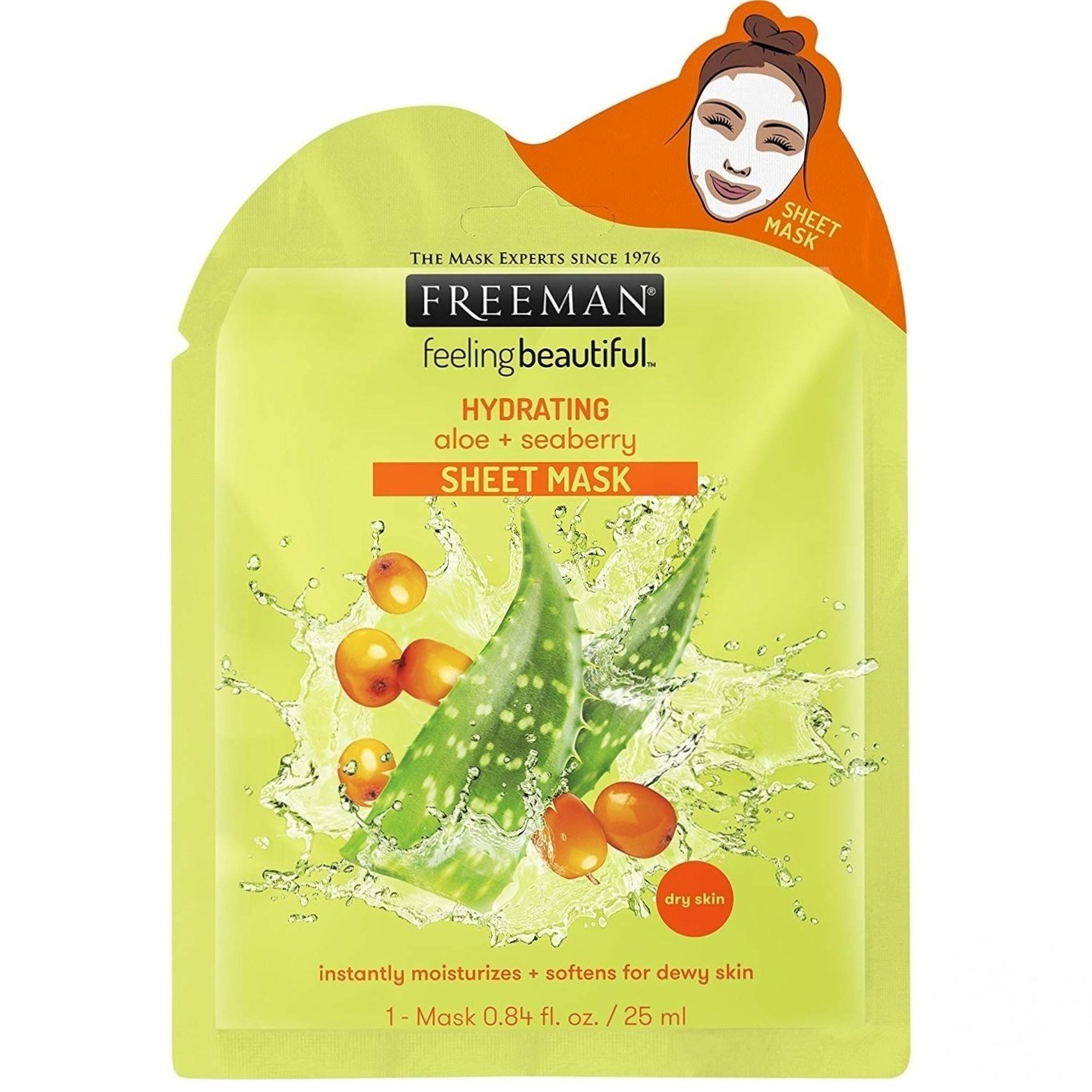 

Маска для лица Freeman Feeling Beautiful Алоэ и облепиха 25мл