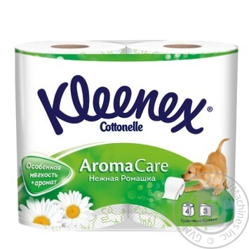 Туалетная бумага Kleenex Aroma Care ароматизированная Нежная Ромашка 4шт купить, цены на МегаМаркет - фото 1