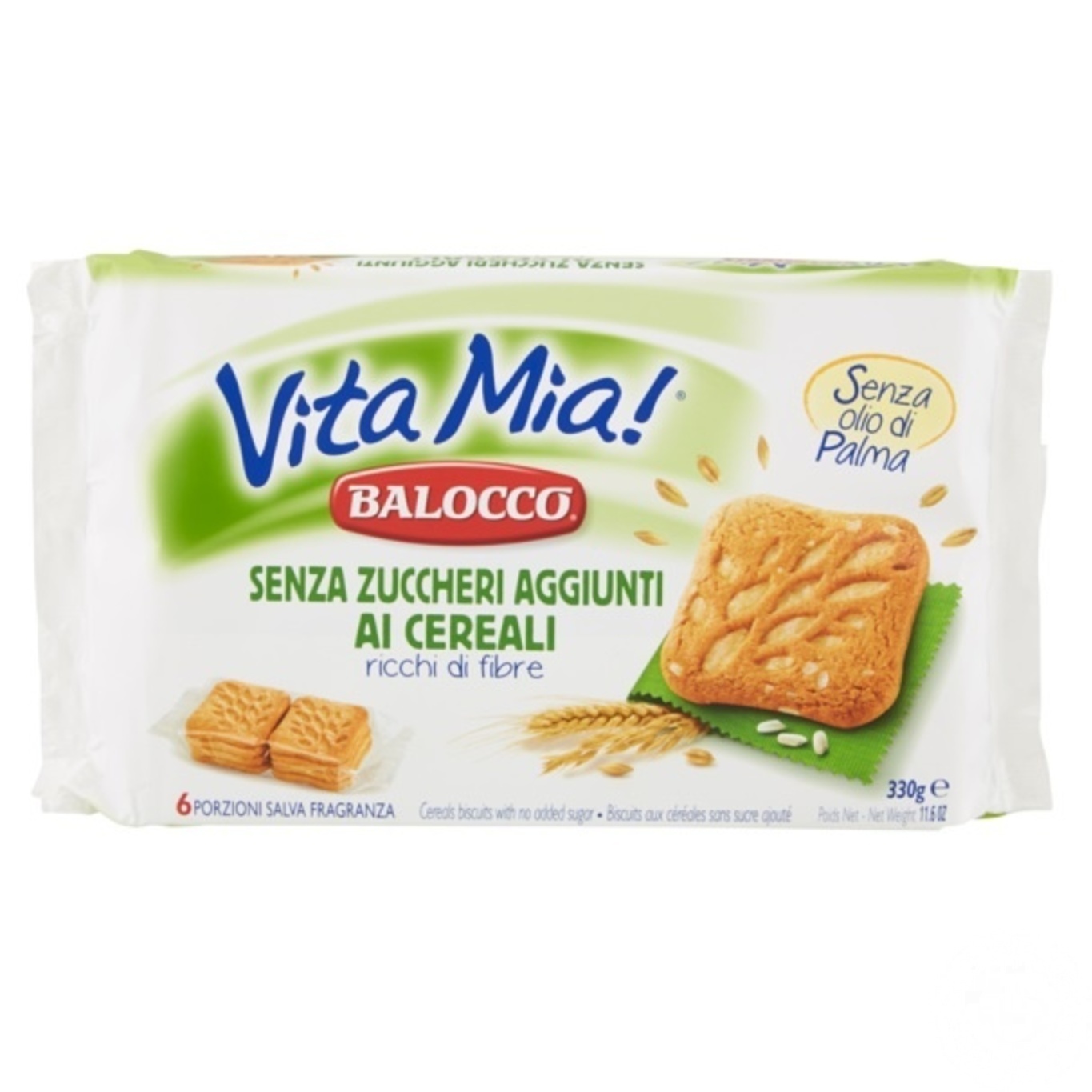 

Печенье Balocco Vita Mia! с хлопьями без сахара 330г