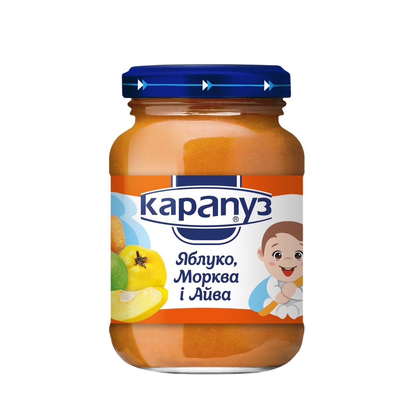 

Пюре Карапуз из яблок моркови и айвы детское с 4 месяцев 200г