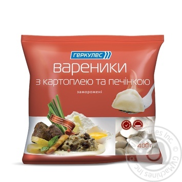 Vareniki Hercules with liver frozen 400g sachet - buy, prices for MegaMarket - photo 1