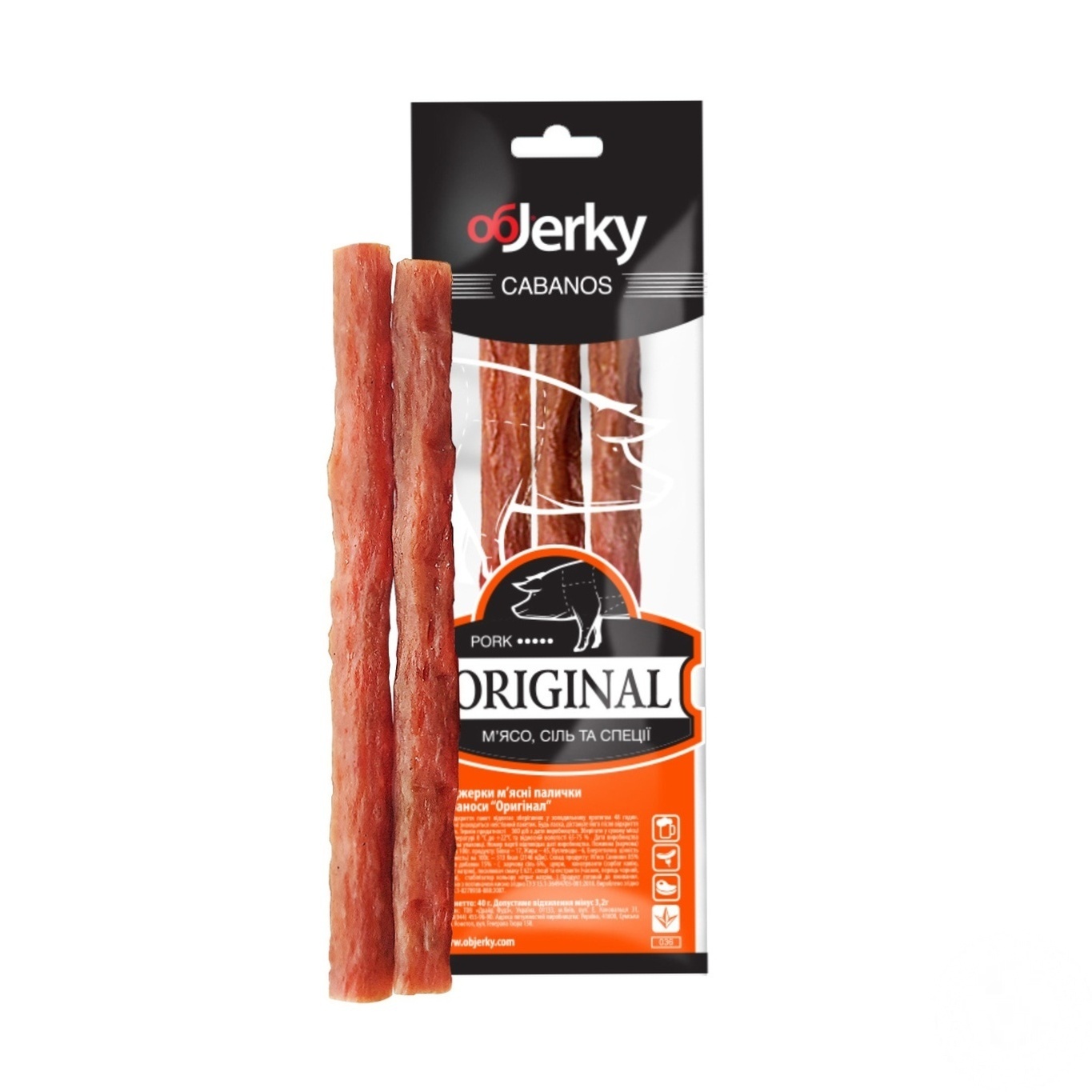 

Палочки мясные ОбJerky Кабаносы Оригинал 40г