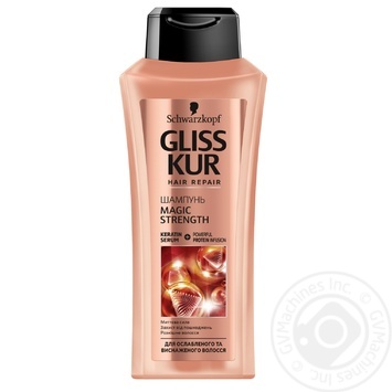 Шампунь Gliss Kur Magic Strength (Магическое укрепление) для ослабленных истощенных волос 400мл купить, цены на МегаМаркет - фото 1
