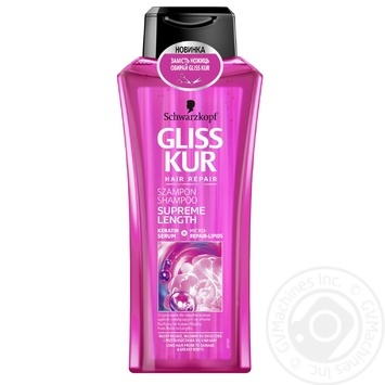 Шампунь Gliss Kur Supreme Length для длинных волос склонных к повреждениям и жирности 400мл купить, цены на МегаМаркет - фото 1