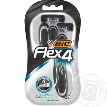 Бритва чоловіча BIC Flex 4 3шт купити, ціни на МегаМаркет - фото 1