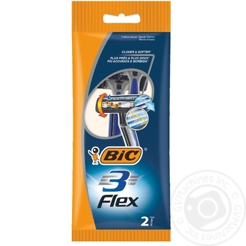Бритва чоловіча BIC Flex 3 2шт купити, ціни на МегаМаркет - фото 1