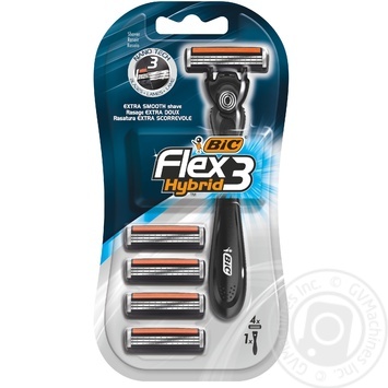 Бритва чоловіча BIC Flex 3 Hybrid 4шт купити, ціни на МегаМаркет - фото 1