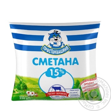 Сметана Простоквашино 15% 350г купить, цены на МегаМаркет - фото 1