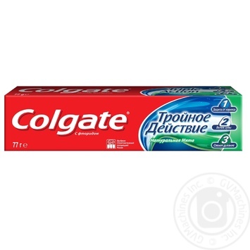 Зубна паста Colgate Потрійна Дія Натуральна м’ята 50мл купити, ціни на МегаМаркет - фото 4