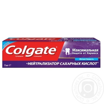 Зубная паста Colgate Максимальная Защита от кариеса + Нейтрализатор сахарных кислот 75мл - купить, цены на NOVUS - фото 3