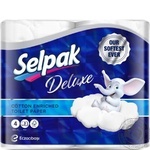 Selpak Deluxe White Toilet Paper 4pcs