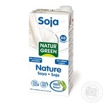 Рослинне молоко NaturGreen з сої без цукру органічне 1л