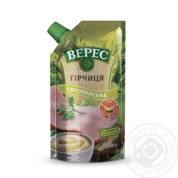 Гірчиця Верес європейська 140г купити, ціни на МегаМаркет - фото 1