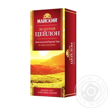 Чай чорний Майский Золотий Цейлон в пакетиках 25шт*2г купити, ціни на МегаМаркет - фото 2