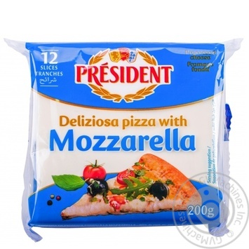 Processed cheese President Special pizza Mozzarella 40% 200g - buy, prices for MegaMarket - photo 1