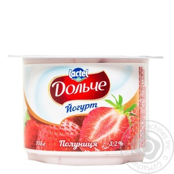 Йогурт Lactel Дольче Полуниця 3,2% 115г купити, ціни на МегаМаркет - фото 1