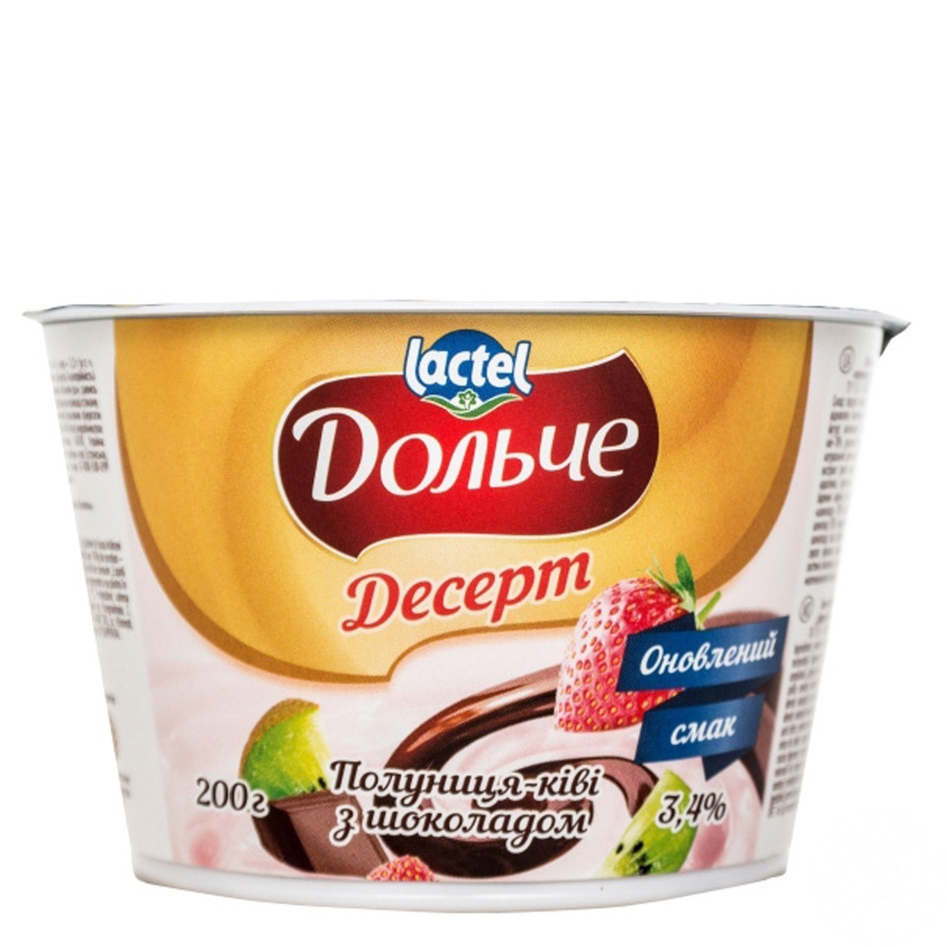 

Десерт Дольче клубника-киви с шоколадом 3,4% 200г