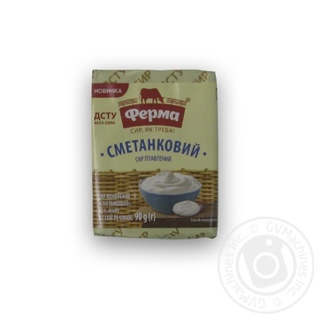 Cheese Ferma Smetankoviy processed 55% 90g - buy, prices for MegaMarket - photo 1