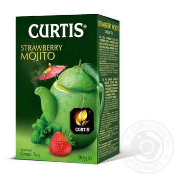 Curtis Strawberry Mojito green tea 90g - buy, prices for MegaMarket - photo 1