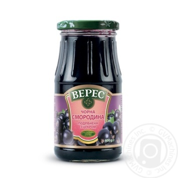Черная смородина Верес измельченная с сахаром 600г купить, цены на МегаМаркет - фото 1