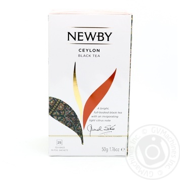 Чай Newby Ceylon Black tea 25пак.2г* 50г х12 купить, цены на МегаМаркет - фото 1