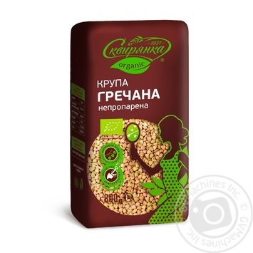Крупа гречана Сквирянка непропарена органічна 800г купити, ціни на МегаМаркет - фото 1