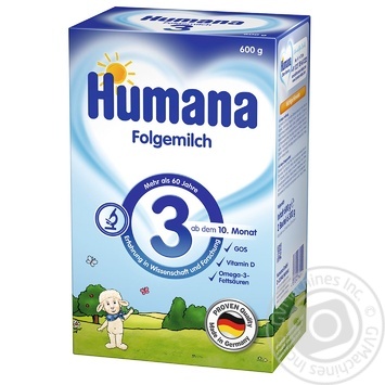 Humana for children from 10 months with apple dry milk mix - buy, prices for MegaMarket - photo 1