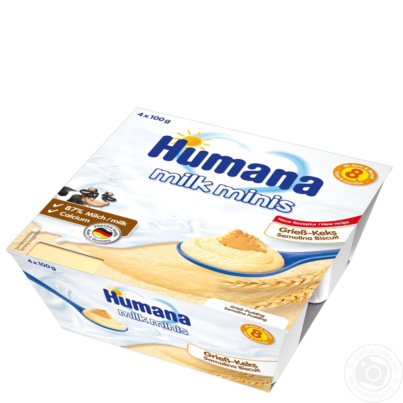 

Пудинг молочный Humana манный с печеньем 4х100г