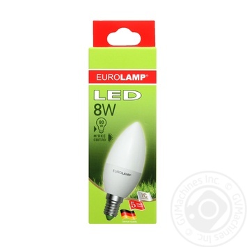 Лампа EUROLAMP LED Candel 8W E14 3000K купити, ціни на МегаМаркет - фото 1