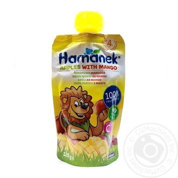 Puree Hamanek apple mango for children from 4 months 120g - buy, prices for MegaMarket - photo 1