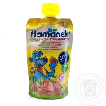 Пюре Hamanek яблоко с клубникой 120г купить, цены на МегаМаркет - фото 1