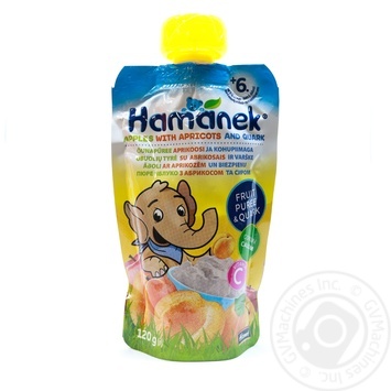 Пюре Hamanek яблуко абрикос з сиром 120г купити, ціни на МегаМаркет - фото 1