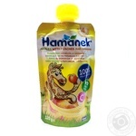 Пюре Hamanek яблоко с персиком и бананом 120г