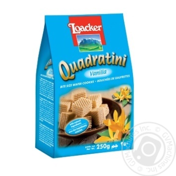 Loacker Quadratini Vanilla wafers 250g - buy, prices for MegaMarket - photo 1