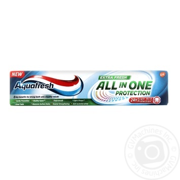 Зубна паста Aquafresh All in One екстра свіжість 100мл х12  купити, ціни на МегаМаркет - фото 1