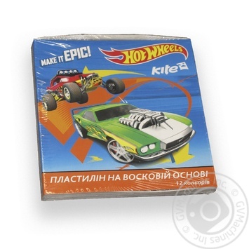Пластилін Kite Hot Wheels на восковій основі 12 кольорів - купити, ціни на - фото 1