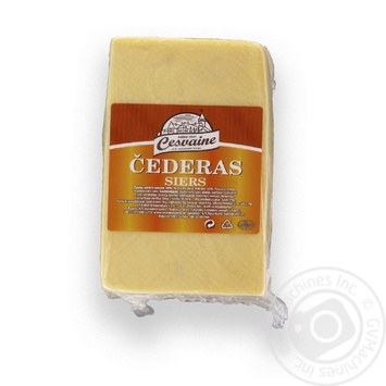 Сир Чеддер білий брус 50% Cesvaine купить, цены на МегаМаркет - фото 1