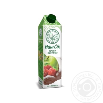 Apple strawberry juice with pulp Nash Sok 950ml - buy, prices for MegaMarket - photo 1