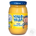 Chudo-chado for children sugar free banana-apple puree 170g
