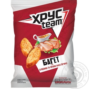 HrusTeam Crisps Baguette with cold-boiled pork and french mustard taste 60g - buy, prices for MegaMarket - photo 1
