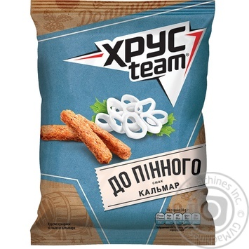 Сухарики ХрусTeam со вкусом кальмара 70г купить, цены на МегаМаркет - фото 1