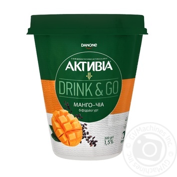 Danone Dring&Go mango-chia yogurt 1,5% 300g - buy, prices for MegaMarket - photo 1