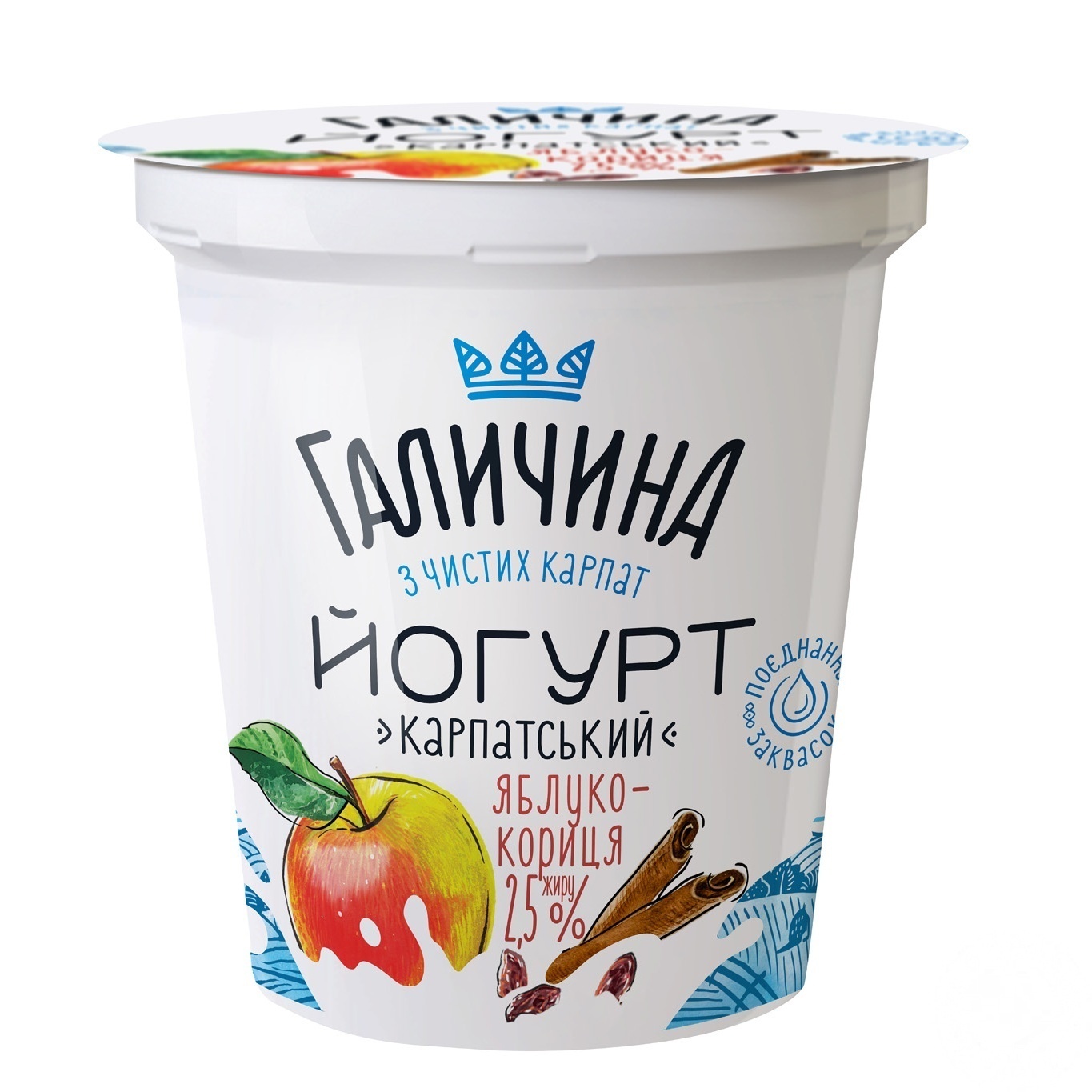 

Йогурт Галичина яблоко-корица 2,5% 280г