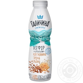 Galichina Kefir drink Flax fiber 1% 600g - buy, prices for METRO - photo 1