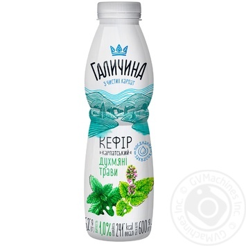 Kefir Karpatskyy with herbs 1% 600g - buy, prices for MegaMarket - photo 1