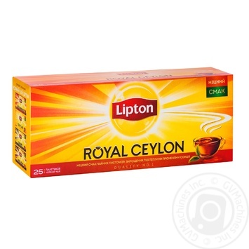 Lipton Чорний чай в пакетиках Royal Ceylon 25шт купити, ціни на МегаМаркет - фото 1
